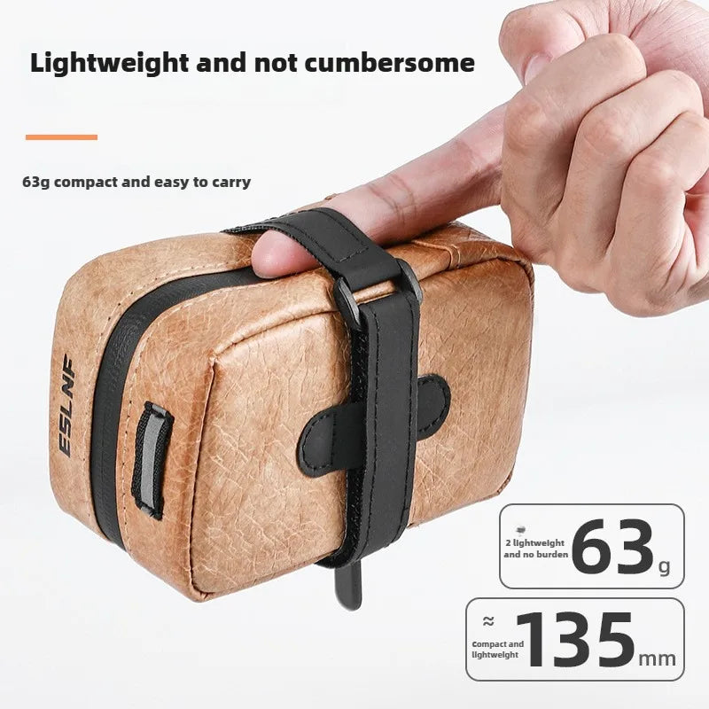 ESLNF Bicycle Bag Tail Rear Cycling Rear Seat DuPont paper Waterproof Saddle Bag MTB Road Bicycle Storage Bag Bike Accessories