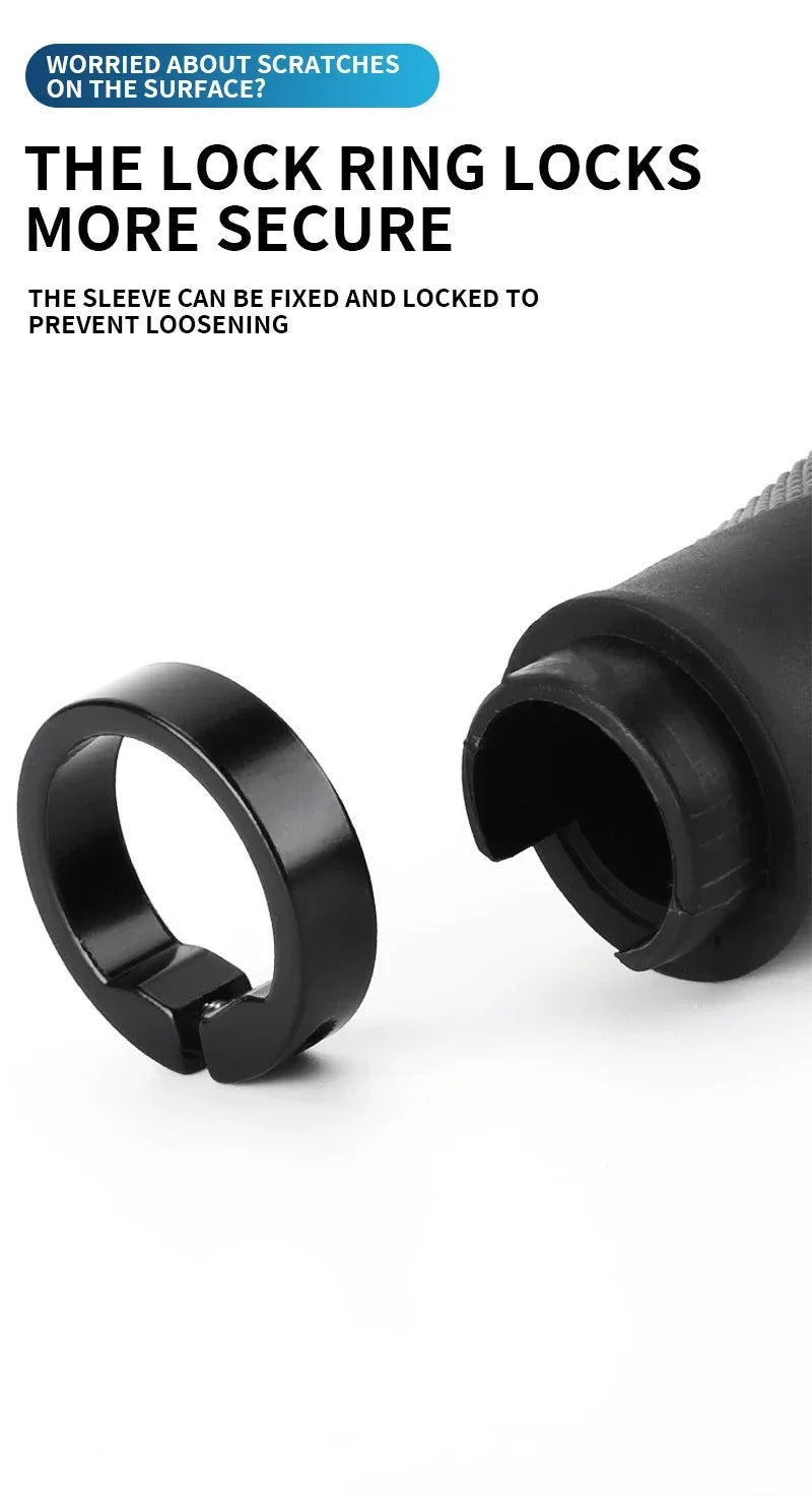 BUCKLOS Bike Handlebar Grips Ergonomics with Extended Bar Non-slip Rubber Bike Grips Durable MTB Cuffs Bicycle Accessories