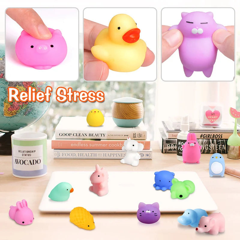 5-50 PCS Kawaii Squishies Mochi Anima Squishy Toys For Kids Antistress Ball Squeeze Party Favors Stress Relief Toys For Birthday