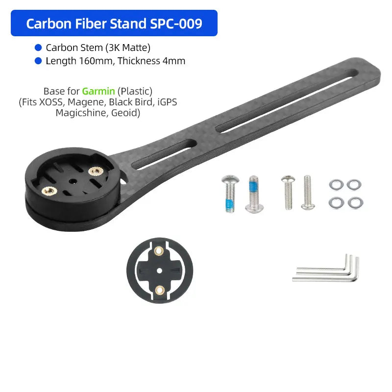 Bicycle Integrated Handlebar Computer Bracket for Garmin Bryton Wahoo Road Bike Speedometer Headlight Carbon Fiber Mount Stand