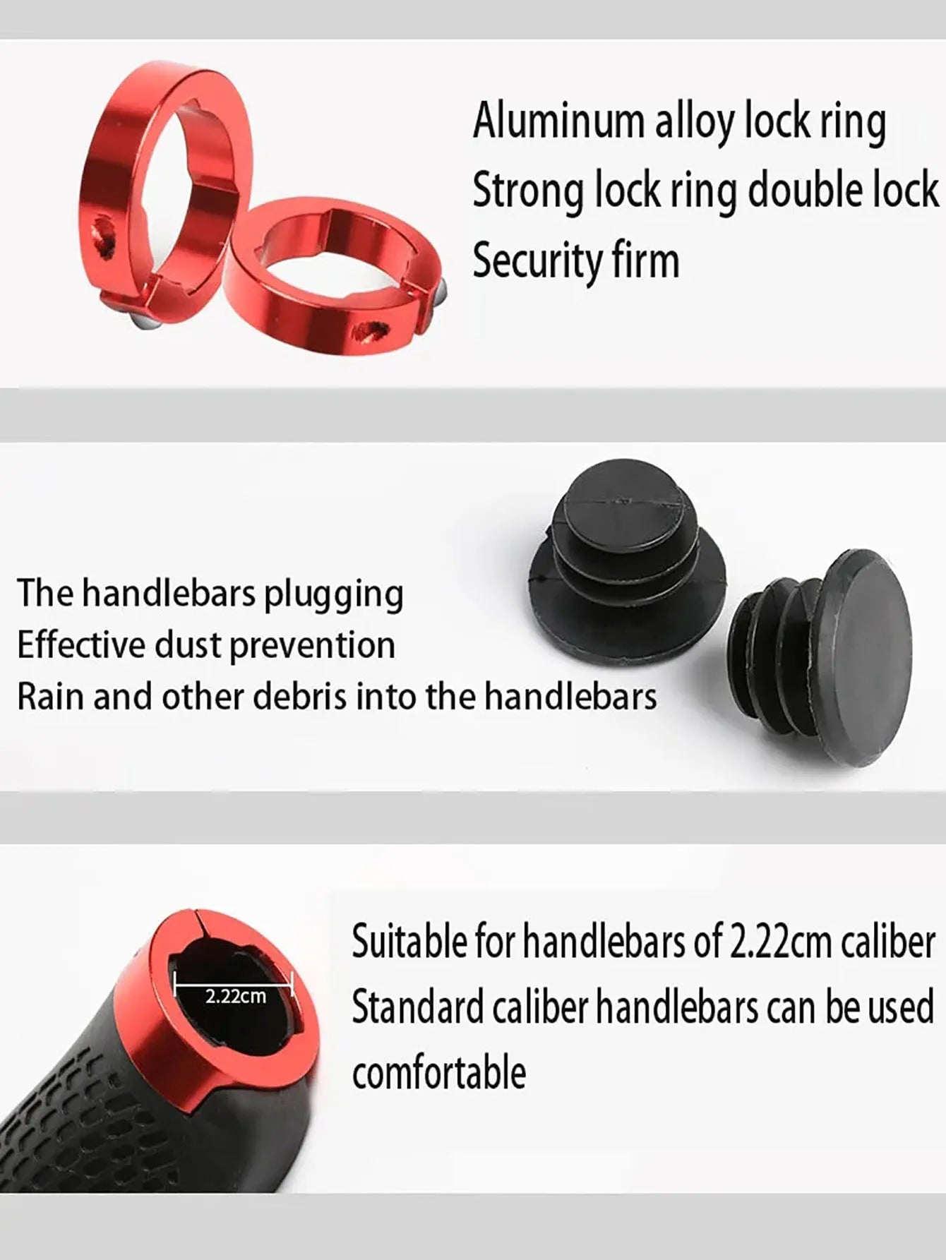 Anti Skid Rubber Bicycle Grips Mountain Bike Lock On Bicycle Handlebars Grips 2.5cm MTB Road Cycling Skid Proof Grips