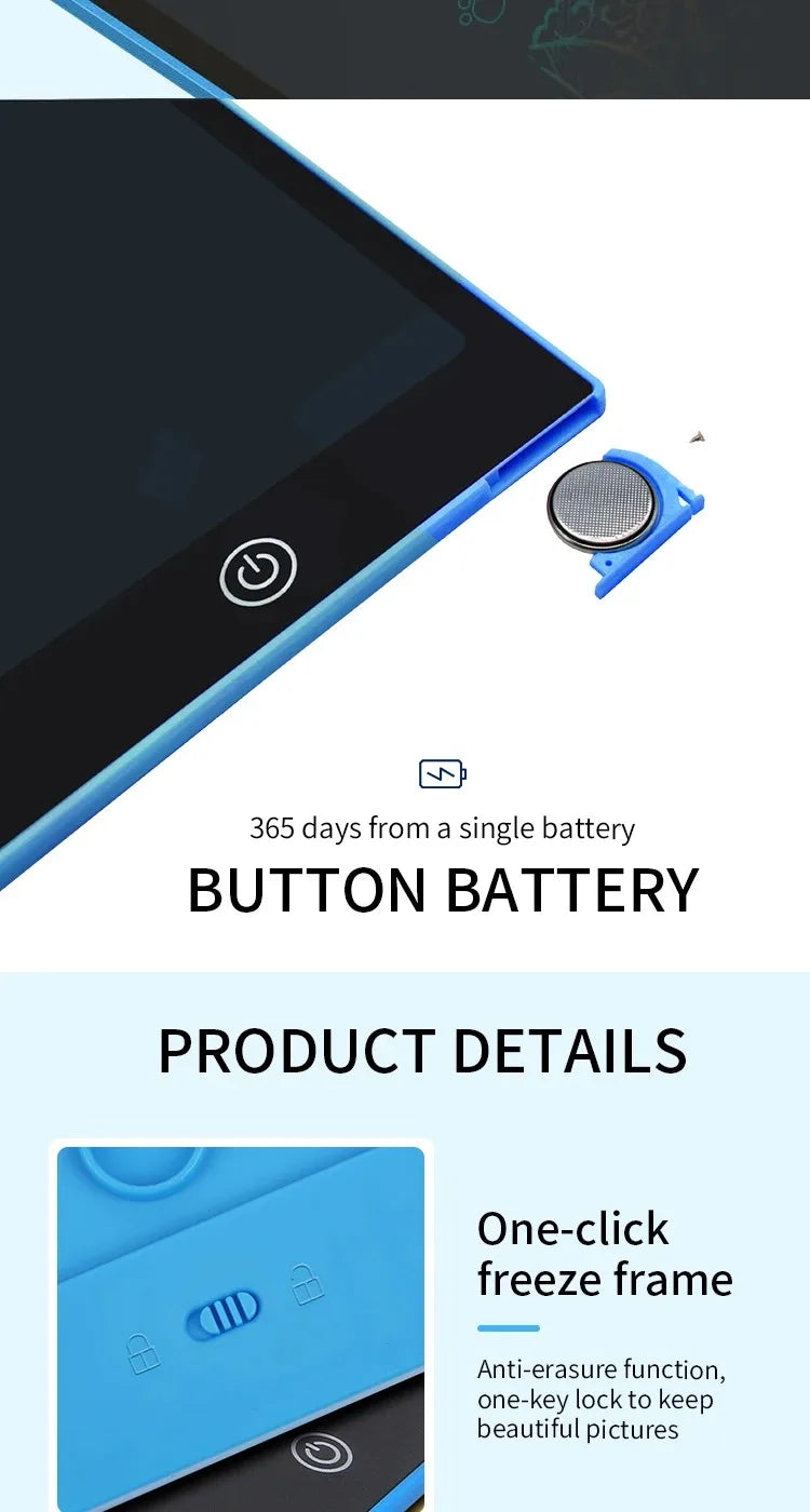 LCD Writing Tablet Board,Drawing Tablet Children Toys, Educational Toys for 3 4 5 6 7 Year Old Girls Boys Baby Kids Toys