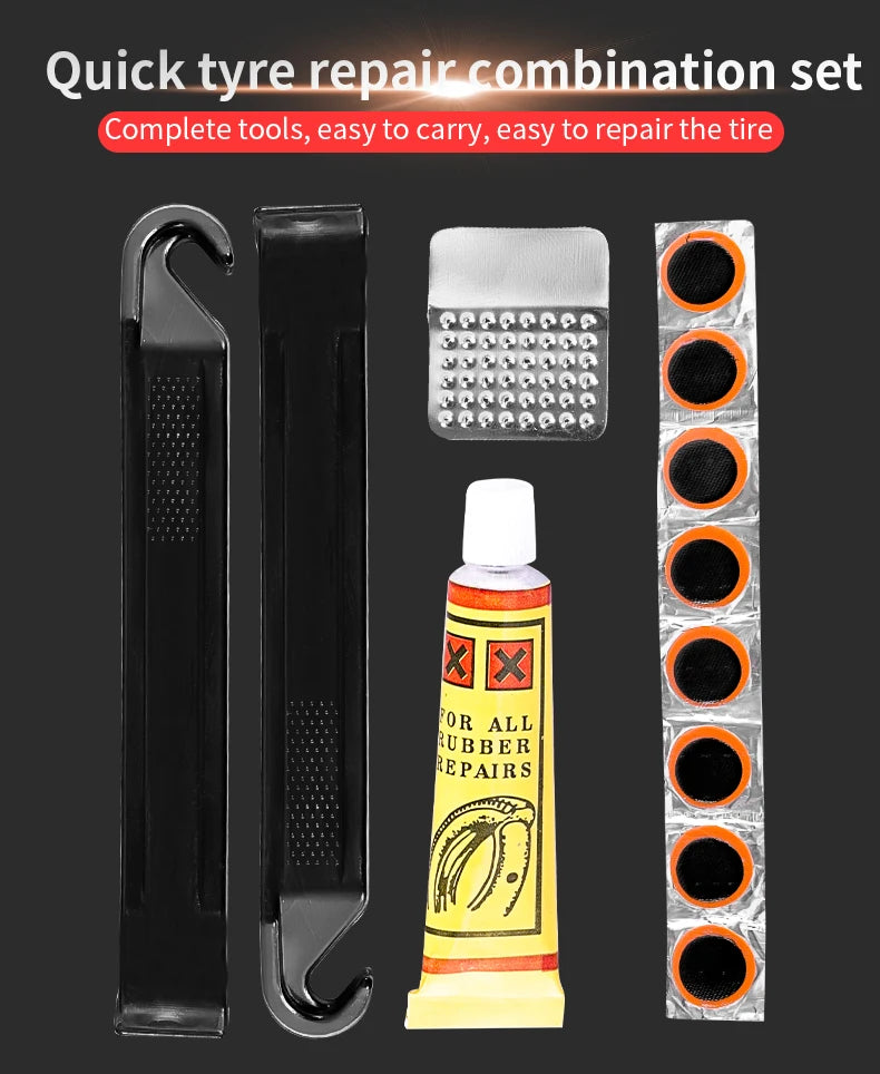 Portable Bike Tool Set Fast Repair Road Bicycle Tire Repair Tool Kit Multi-Purpose Emergency Tire Repair