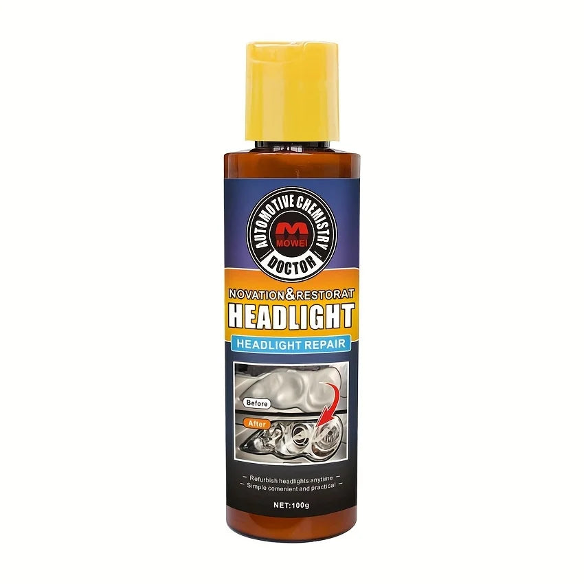 Car Headlight Restoration Polishing Kits Headlamp Scratch Remover Repair Cleaning Paste Remove Oxidation Headlight Polish Liquid