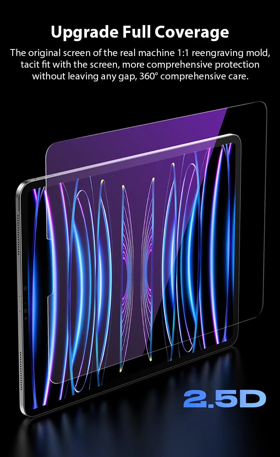 Tempered Glass For Ipad Pro 11 12.9 13 2024 10th 9th Gen Screen Protector For Ipad Air 5 4 Mini 6 10.9 10.2 Film Anti Blue Light