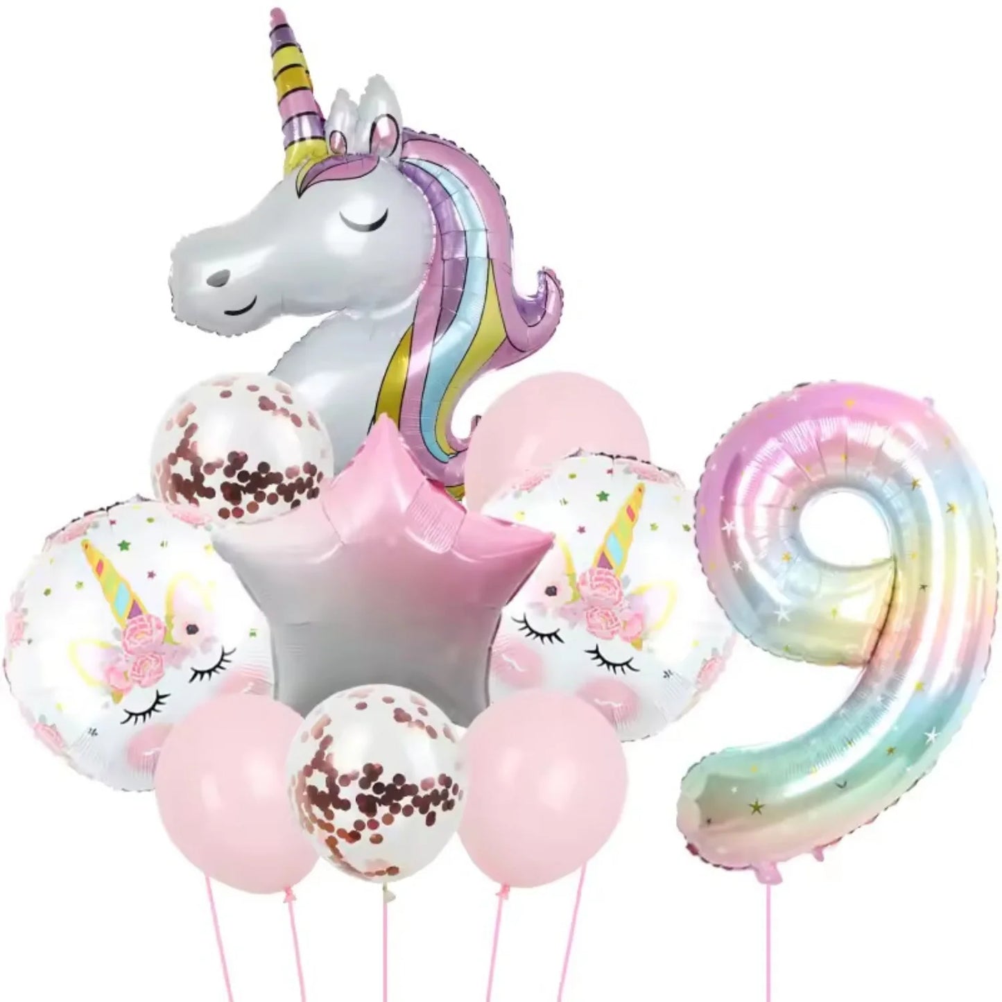 Rainbow Unicorn Balloon 40Inch Foil Balloon Unicorn Theme Suitable for Birthday Shower Party Balloon Supplies