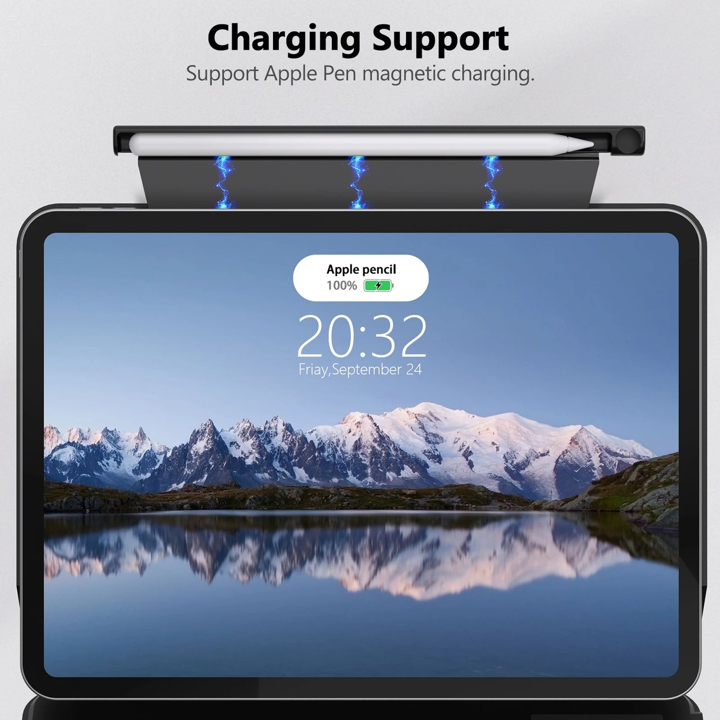 Smart Magic Keyboard Folio Apple Ipad Pro Air GOOJODOQ Magic Keyboard Magnetic Smart Folio for Apple Pencil 1 2 Holder