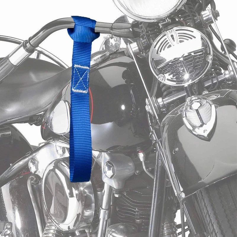 6pcs 15.9inch/40.5cm Soft Loop Tie Down Straps For Securing Cargo ATV UTV Motorcycles Scooters Dirt Bikes Lawn Garden Equipment