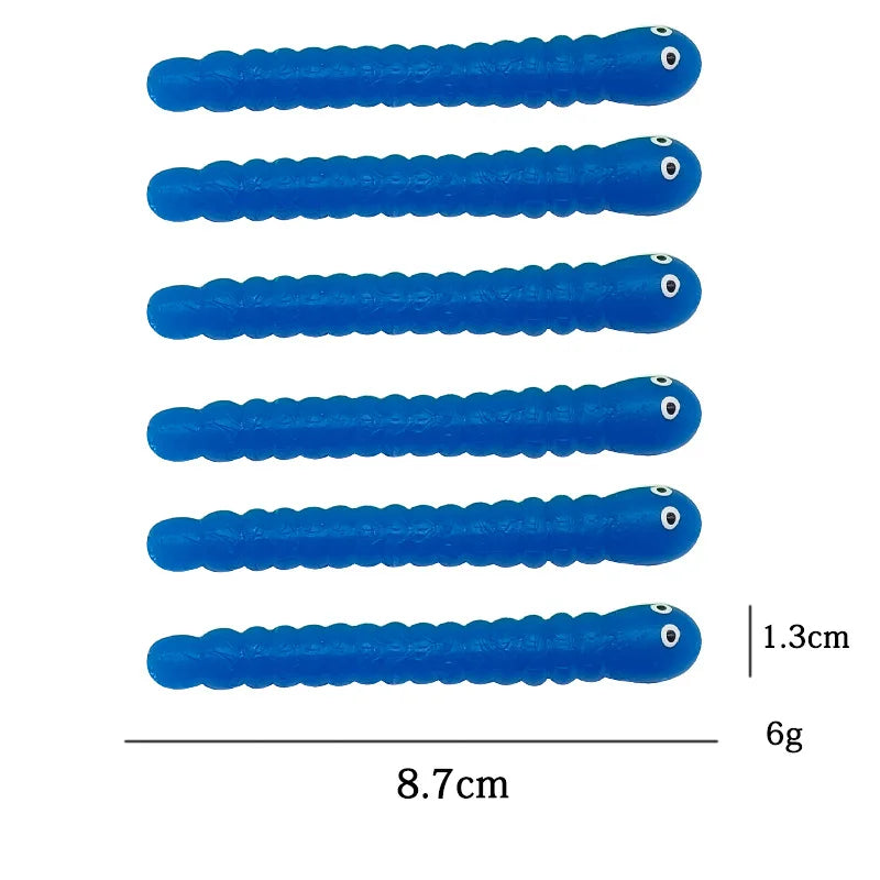 5PCS Colored caterpillar Pull Worm Noodle Fidget Toys Stretch String TPR Rope Anti Stress String Stress Relief Autism Vent Toys