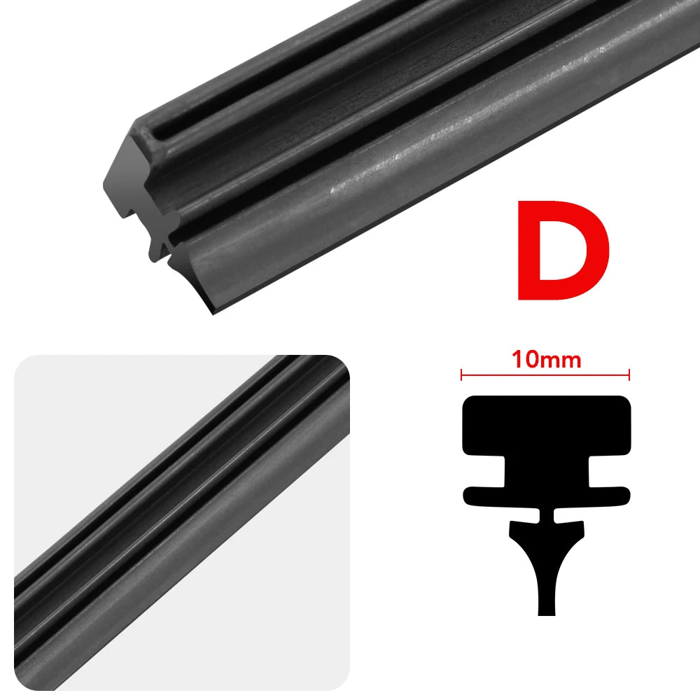 Car Wiper Rubber Strips Refill Wiper Blade Replacement Parts All Types Seasons Windshield Wiper Blades Blade Soft Car Accessorie