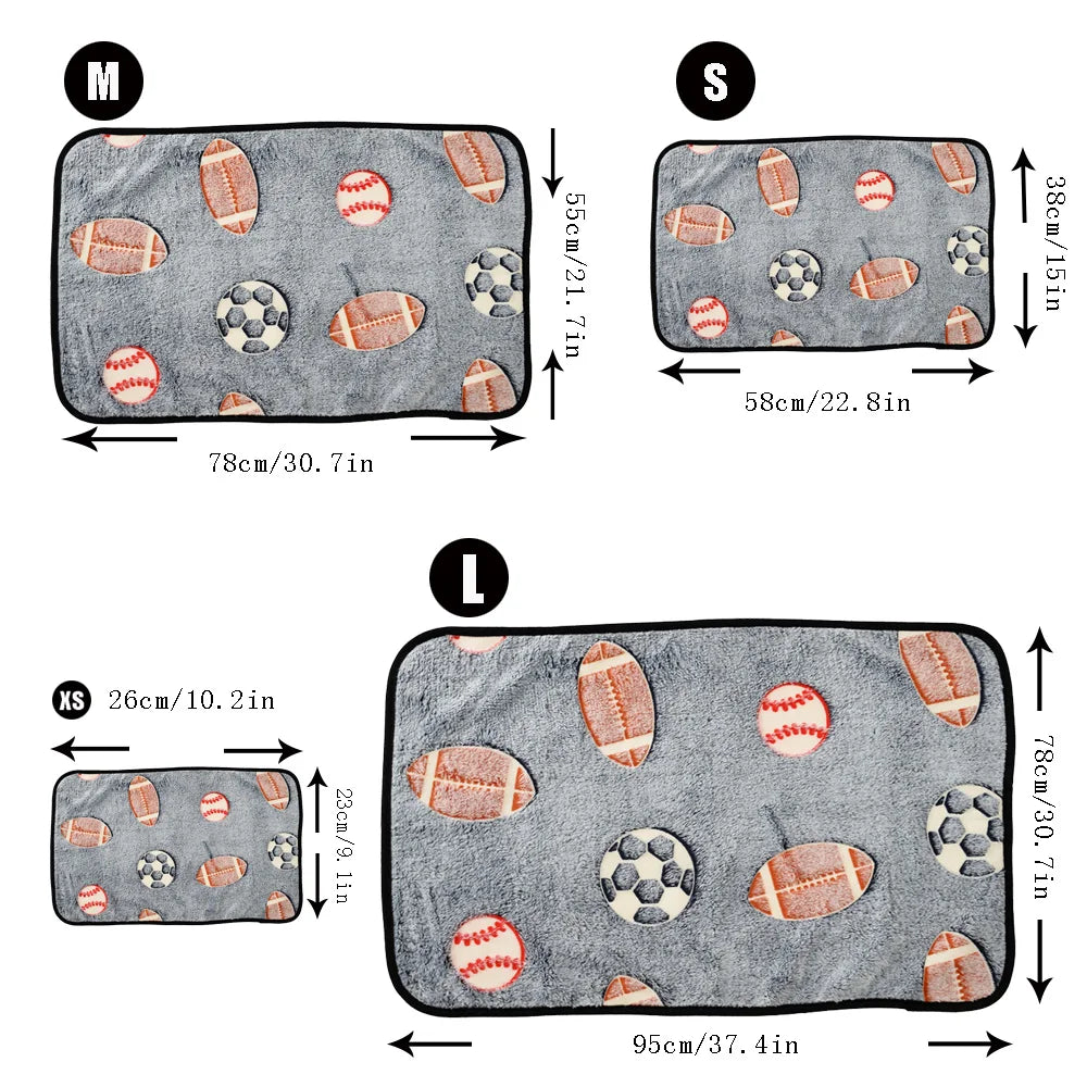 Soft Cozy Dog Bed Mat For Small Large Dogs Bone Star Avocado Print Warm Mattress Pet Cat Sleeping Blanket Puppy Travel Supplies