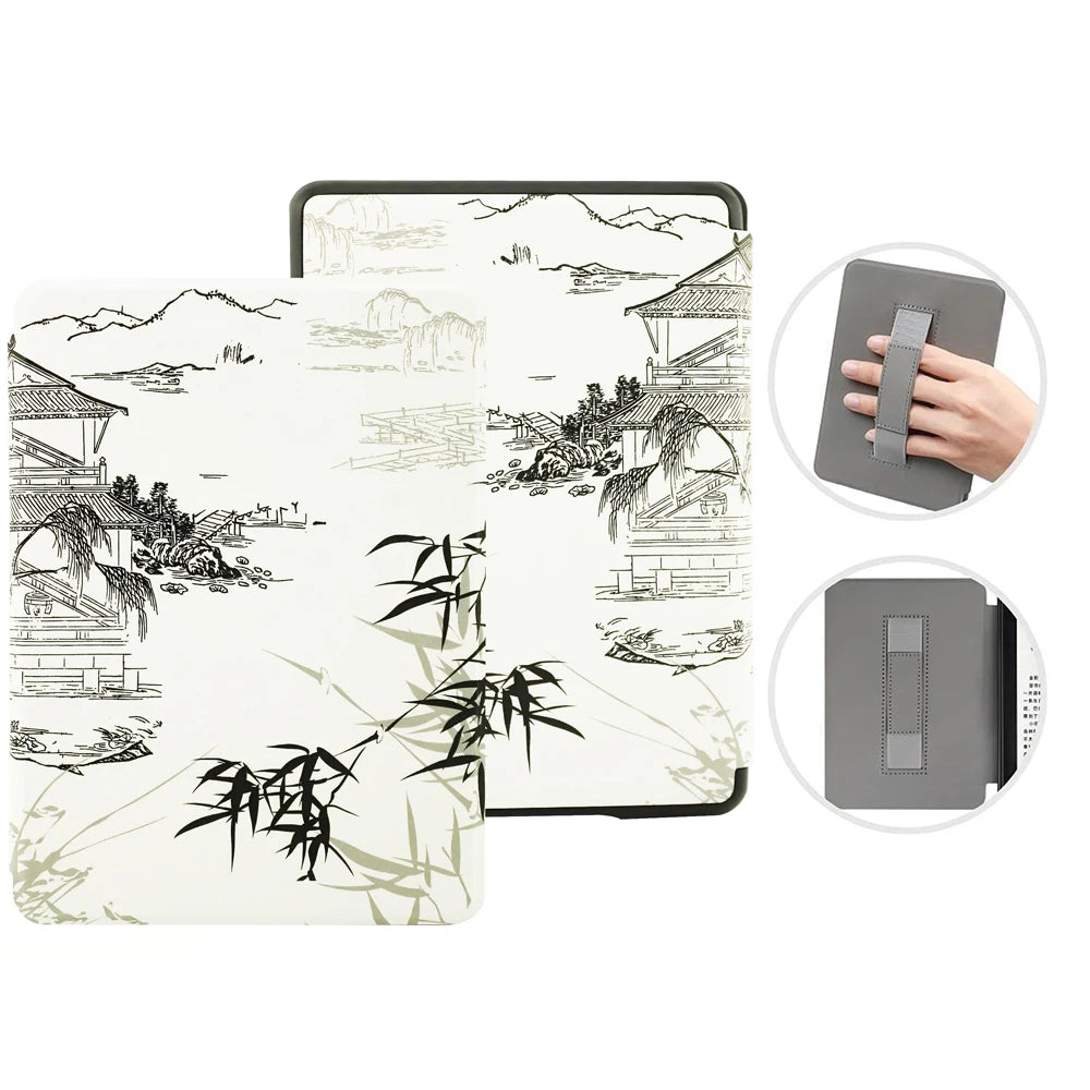 For Kindle 11th Generation 2024 Case 6'' with Hand Strap Kindle 6 inch Case Ebook C2V2L3 Auto Wake Sleep Cover PU Leather Funda