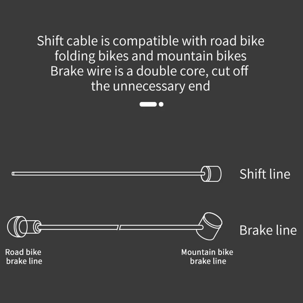 MUQZI MTB Road Bike Brake Cable Shift Line Set Universal Bicycle Shift Brake Cable Kit Transmission Tube Cables Wire