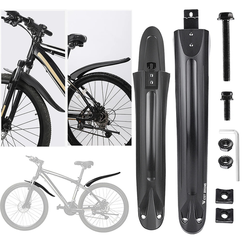 2Pcs Bike Fenders Mudguard Dustproof Cycling Splash Guard Universal Bicycle Mudguard Splash Proof for Mountain Bike