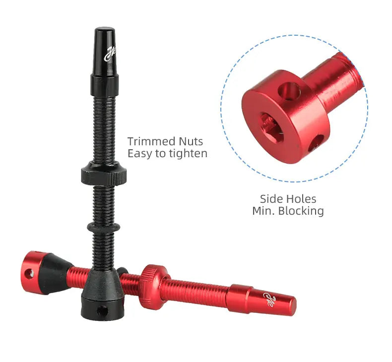 Bicycle F/V Tubeless Valve 44 60 80mm W/Tool Optional For Gravel Bike Aluminum alloy Pole Brass Core Presta Valve Cycling Parts