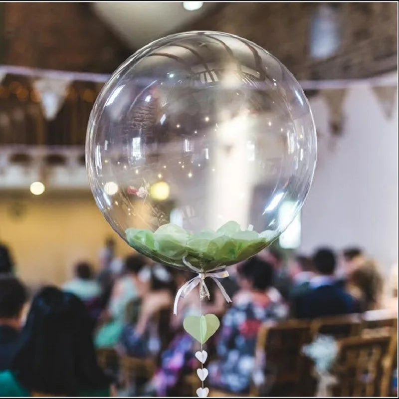 10pcs 8/10/12/16/18/20/24/inch Transparent Bobo Balloon Clear Bubble Balloon For Wedding Birthday Party Decoration