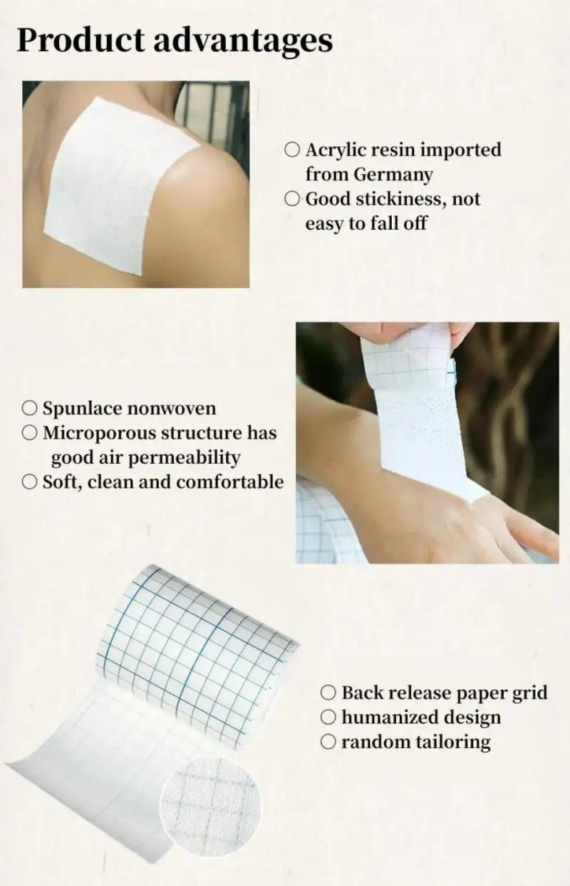 10M Non-woven Roll Tape Plaster Patch Adhesive Dressing Medical Fixed Bandage Breathable sticky wound dressing medical non-woven