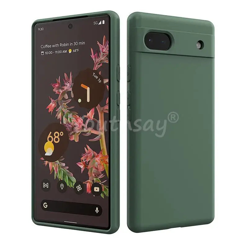 For Google Pixel 9 Pro Case Google Pixel 9 8 7 Pro 8A 7A 6A Cover Fundas Coque Soft Original Liquid Silicone Case Pixel 9 Pro XL