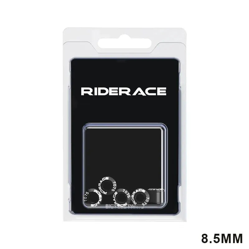 RIDERACE 5 PCS Double/Single Bicycle Chainring Bolts CNC Aluminum Alloy 7075 M8 6.5mm 8.5mm Road MTB Bike Crankset Bolt&Nut Set
