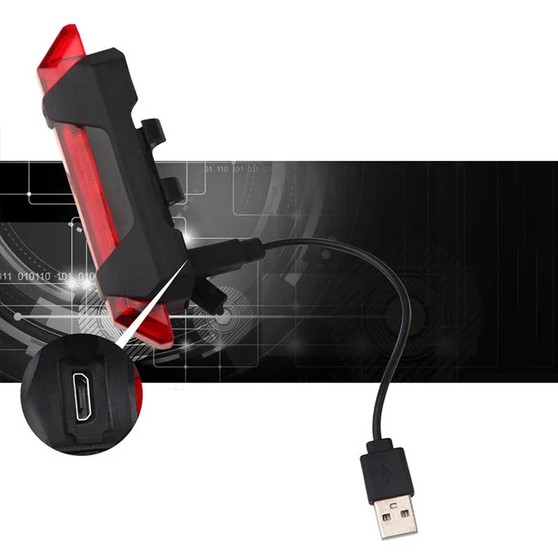 NEW T6 LED Bicycle Front Light With Taillight USB Rechargeable Lantern Zoom Bike Headlight Cycling Flashlight Bike Accessories