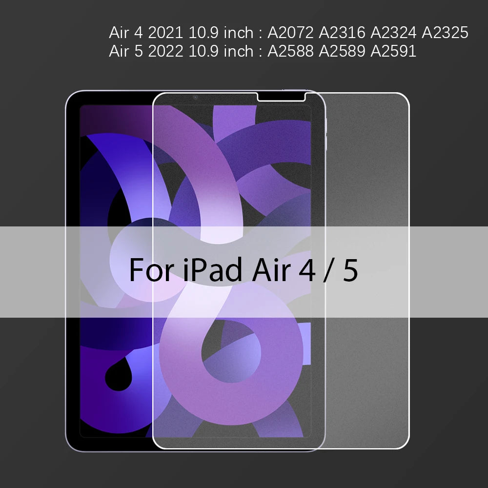 Matte Tempered Glass Screen Protector For Ipad Air 11 5 4 M2 Mini 6 Pro 13 M4 12.9 10 9 10th 9th Generation 10.2 2024 Paper Film