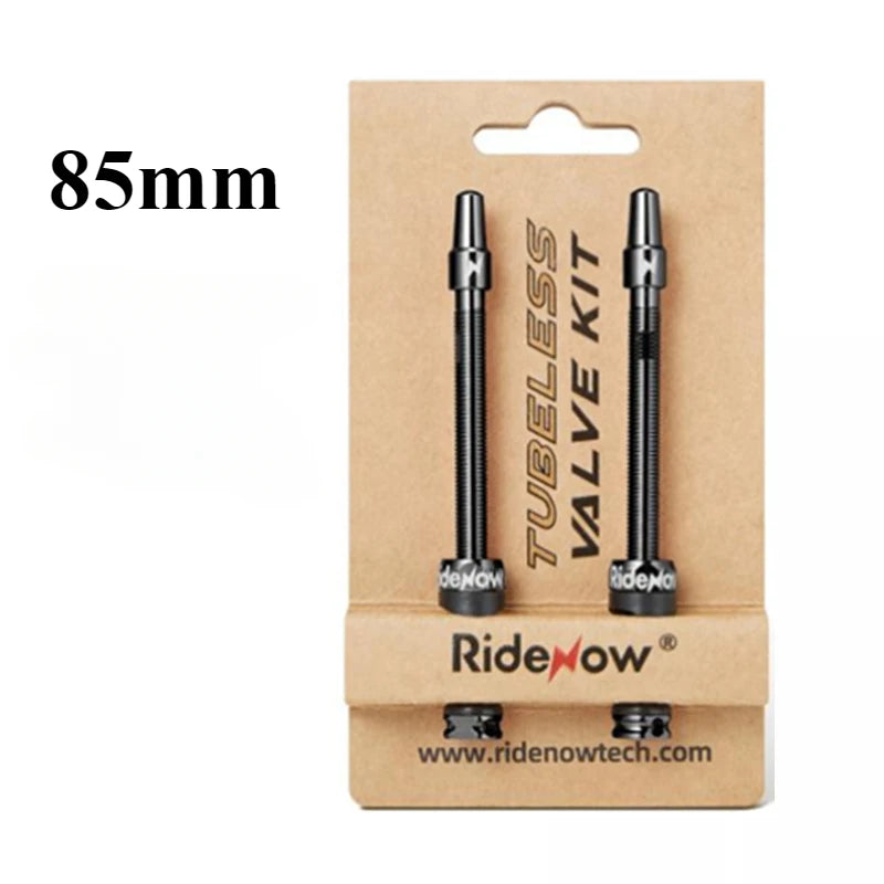 Ridenow Tubeless Valve 45/65/85mm Anodized Aluminum Alloy Bicycle Presta Valve Removable Core Air Valve for Road MTB Gravel Bike
