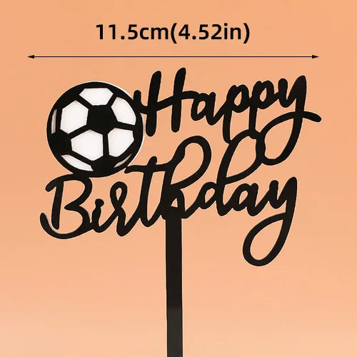 Football Boy Cake Decoration Football Field Player Doll Cupcake Top Happy Birthday Decoration Sports Children's Party Supplies