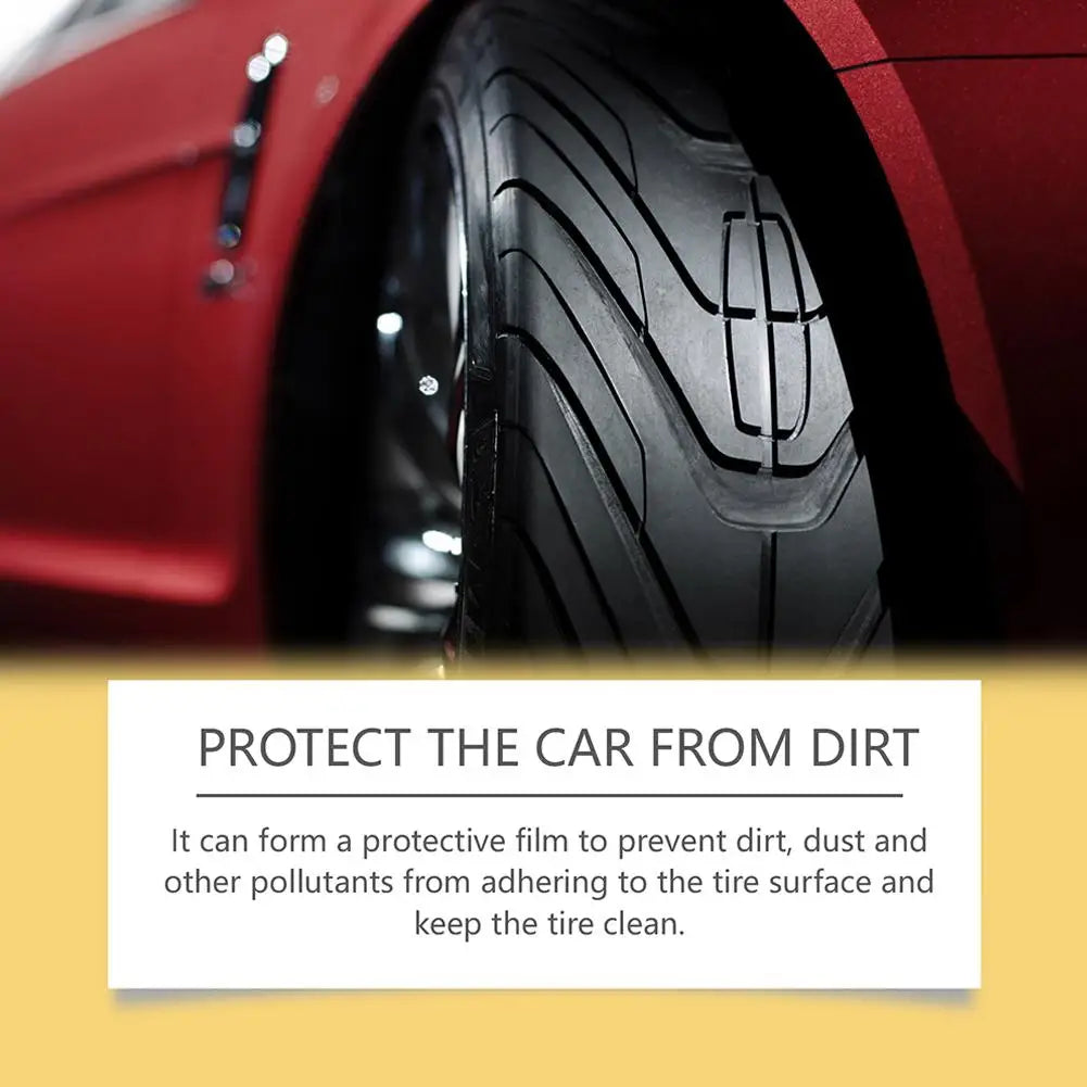 50g Tire Coating Wax Car Tire Retreading and Film Plating Cream Tire Shine Coating Wax Auto Rubber Parts Shiny Paste Anti-Aging