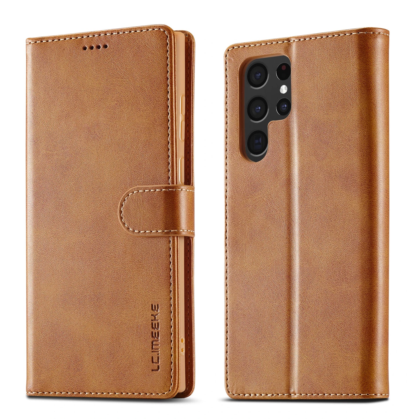 Business Leather Case for Samsung Galaxy S25 Edge Ultra S24 FE S23 Plus 5G Flip Wallet Card Holder Phone Cover