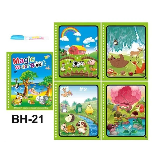 Montessori Toys Reusable Coloring Book Magic Water Drawing Book Painting Drawing Toys Sensory Early Education Toys for Children