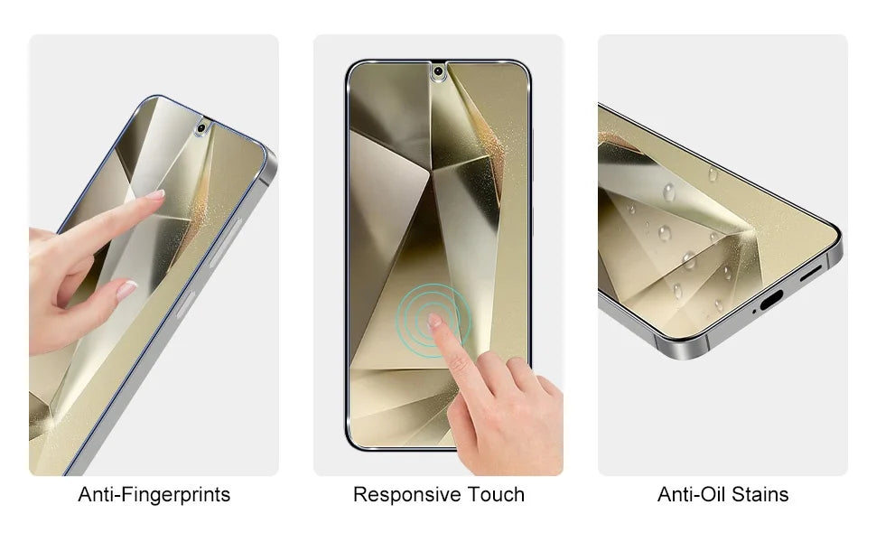 Tempered Glass For Samsung S25 S24 Ultra Screen Protector Galaxy S24 FE S23 Plus S22 S21 A56 A55 A54 A53 A35 A36 A26 A16 Film