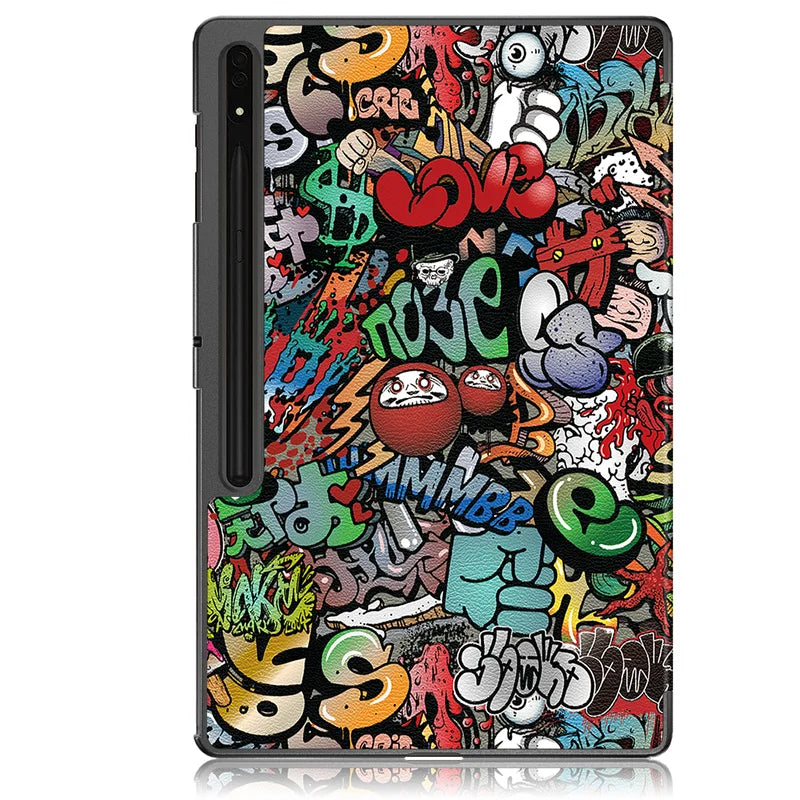 For Samsung Galaxy Tab S10 Ultra Case 14.6" Magnetic Fold PU Leather Stand Hard Tablet Funda For Galaxy Tab S9 Ultra Case Cover