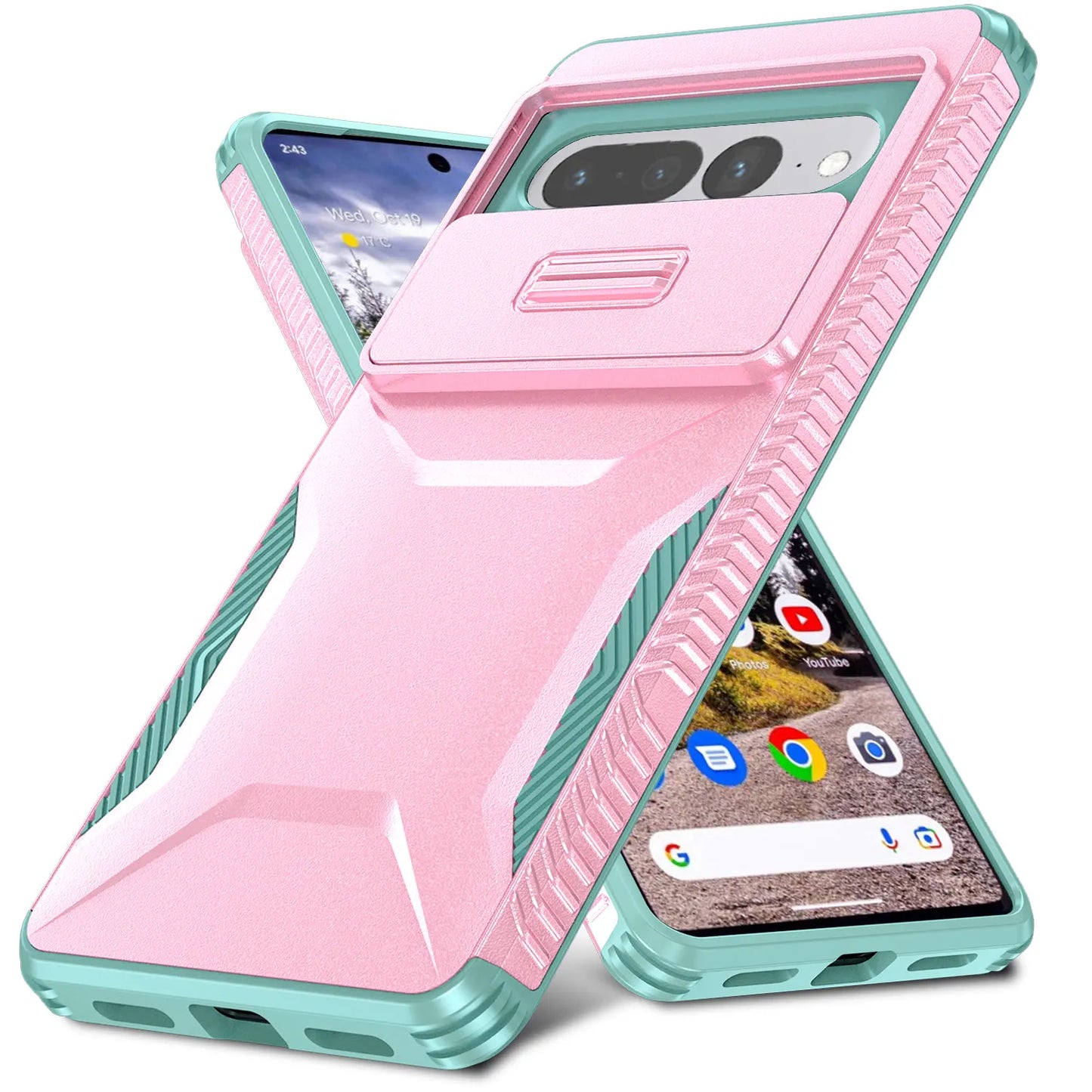 Military-grade Anti-fall and Anti-slip Camera Lens Slide Out Phone Case for Pixel 7 7PRO 7A 8 8PRO 8A 9/9PRO 9PRO XL Hard shell
