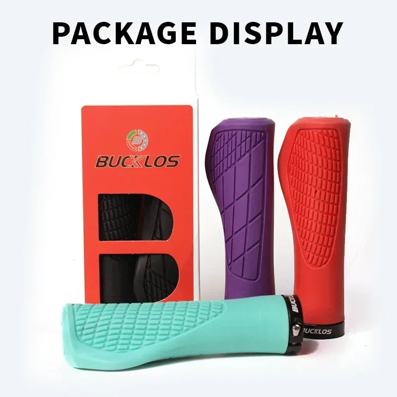 BUCKLOS MTB Handlebar Grips Ergonomic Comfortable Mountain Bike Lokc Grips Bicycle Soft Rubber Handlebar Grip Bike Accessories
