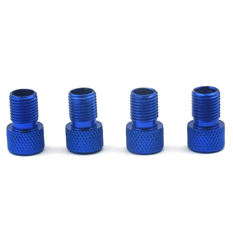 4PCS Aluminum Alloy Bike Valve Adapter Convert Presta To Schrader Valve Bicycle Pump Air Nozzle Tube Tools Bicycle Accessories