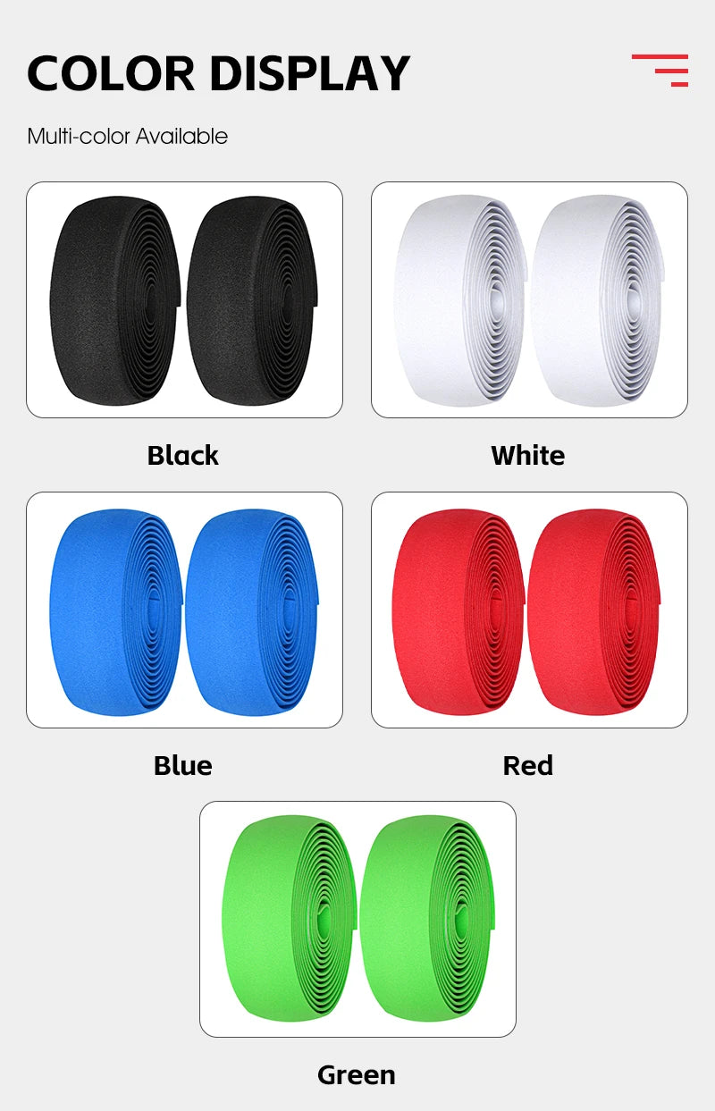 WEST BIKING EVA Bicycle Handlebar Tape Anti-Slip Damping Shock Absorb Wrap Bar Tape Soft Breathable High Tenacity Road Bike Tape