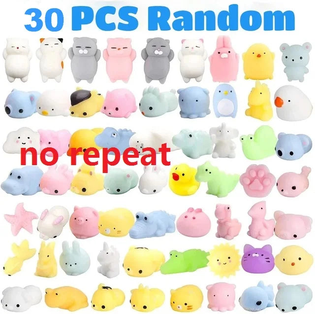 5-50 PCS Kawaii Squishies Mochi Anima Squishy Toys For Kids Antistress Ball Squeeze Party Favors Stress Relief Toys For Birthday