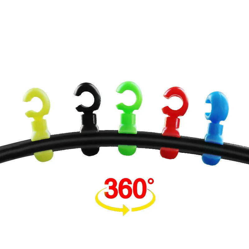 10PCS Mountain bike bicycle accessories handcuff type hub buckle storage device shift line pipe brake hose S buckle