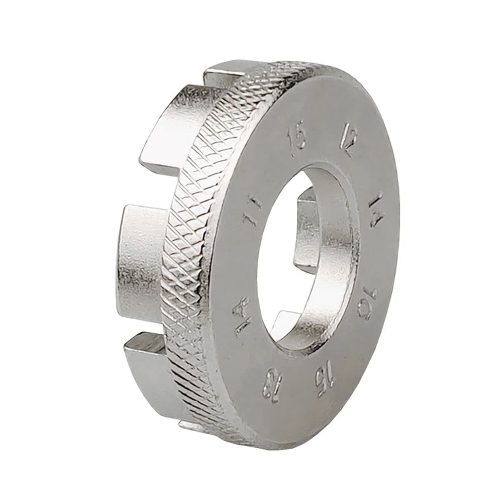 Bike Wheel Rim Wrench Mini Adjuster Spanner 8 Way Groove Bicycle Spoke Tension Wrench Bike Demolition Axis Repair Tools