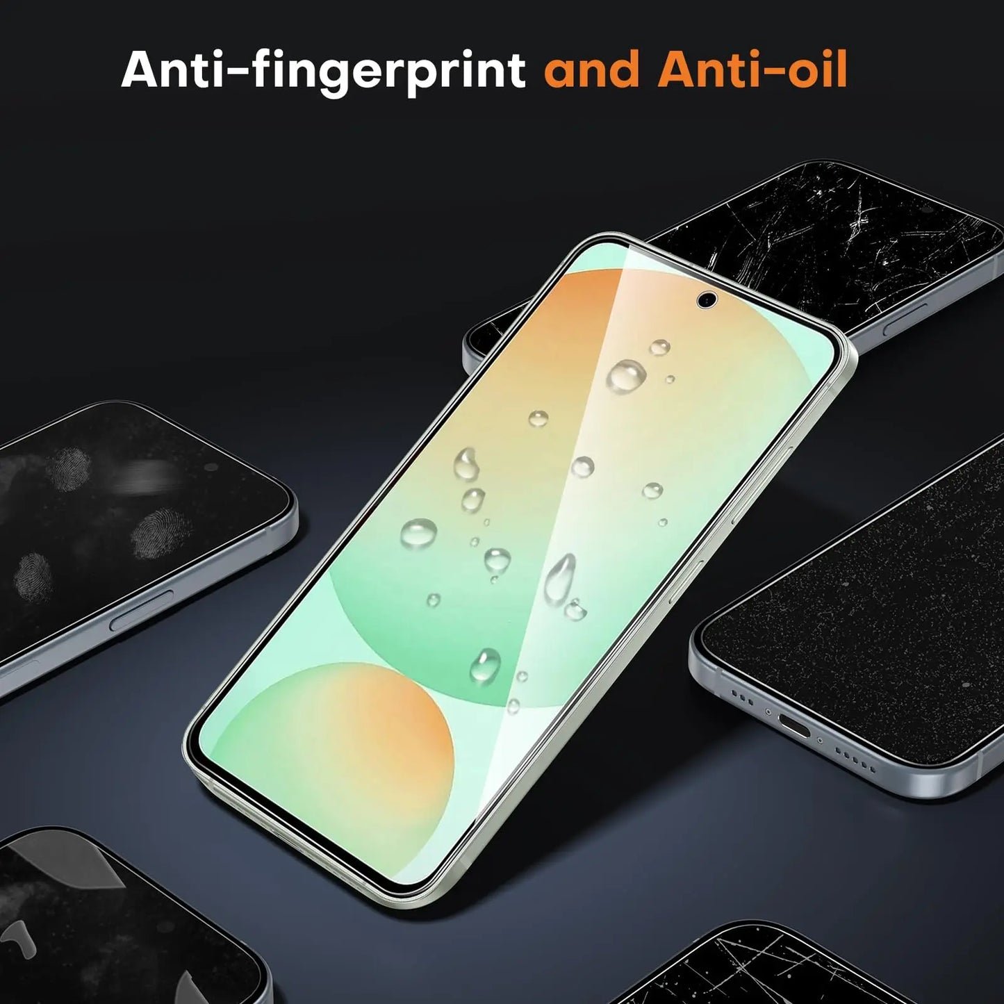 Screen Protector for Galaxy S24 FE 6.7 Samsung Tempered Glass Crystal HD 9H Transparent Anti Scratch Case Friendly High Aluminum