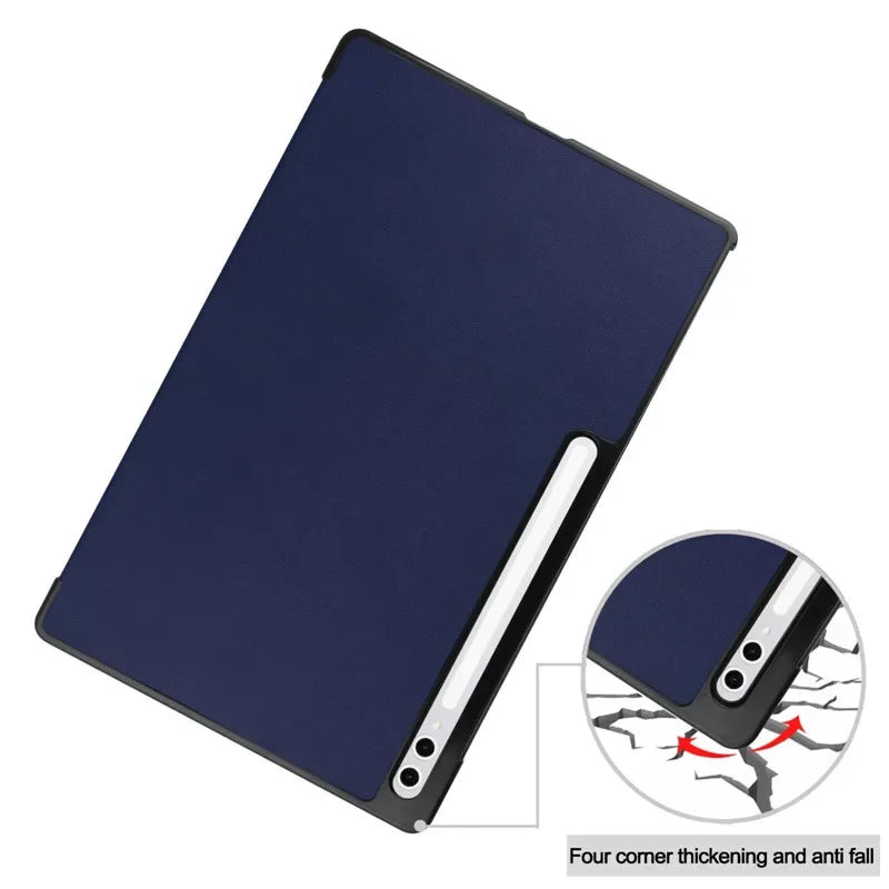 For Samsung Tab S10 Ultra Case 14.6 Inch SM-X920 Flip Case Tri-Folding Stand Magnetic Smart Cover for Galaxy Tab S10 Ultra Cover