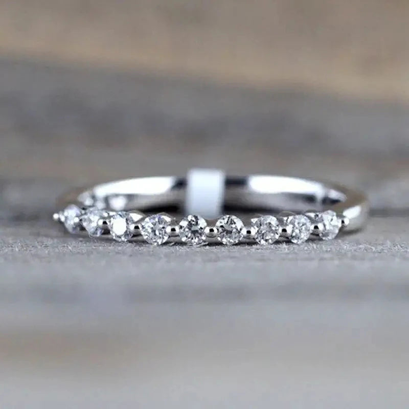 Cubic Zirconia Thin Rings for Women Wedding Engagement Accessories Minimalist Female Rings Statement Jewelry Drop Ship