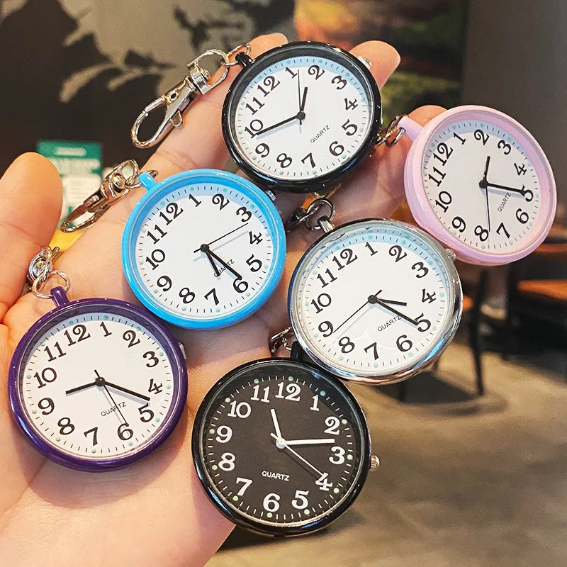 New Pocket Watch Keychain Remote Control With Battery Student Doctor Medical Vintage Watch