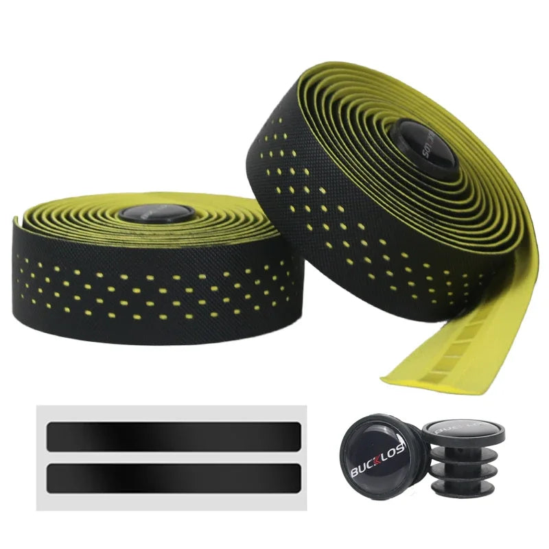 BUCKLOS Road Bike Handlebar Tape Soft PU EVA Gravel Bicycle Bar Tape Anti-Slip Shock Absorption Breath Grip Tape Cycling Parts