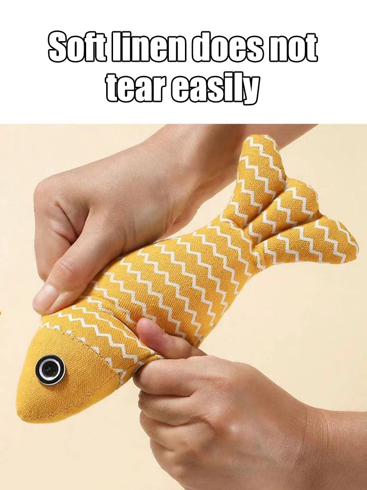 1PC Fun Cat Sackcloth Fish Toy High With Catnip Fish Pet Cat Gnawing Inside The Toy Room