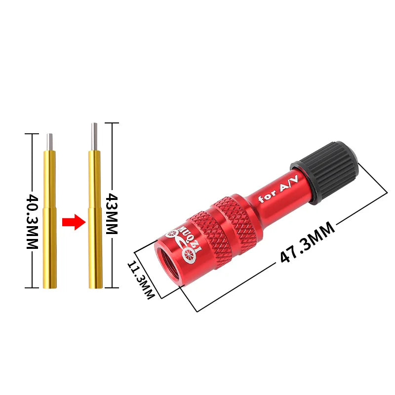 MUQZI Bike Fork Valve Adapter Schrader Air Fork Inflatable Valve Adapter MTB Road Bicycle Fork Accessory