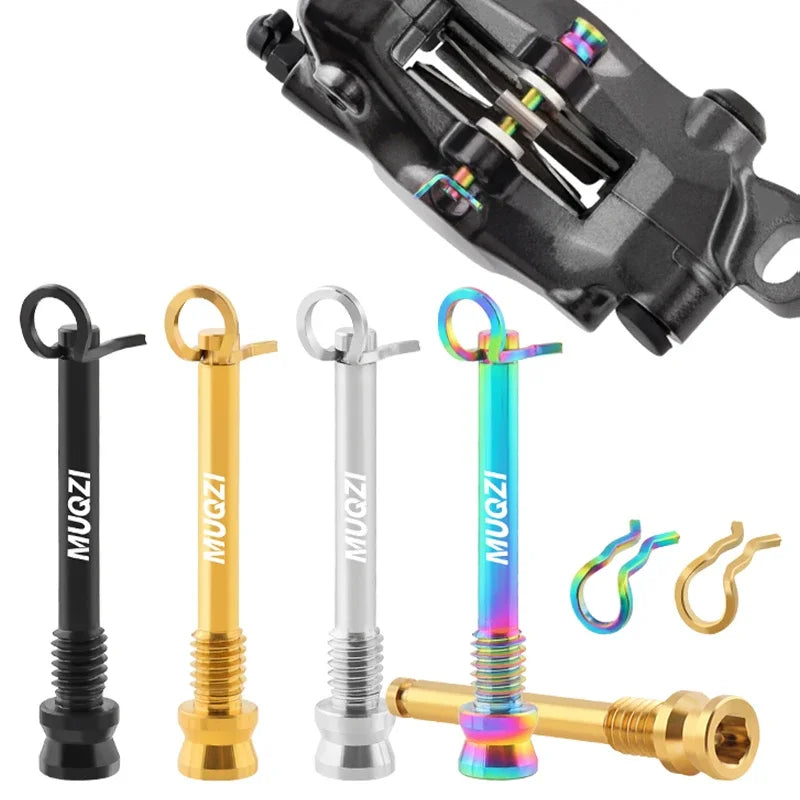 MUQZI 2pcs Disc Brakes Caliper Titanium Alloy M4 Fixing Bolts Bicycle Disc Brake Pad Ultralight Mount Screws Cycling Accessories