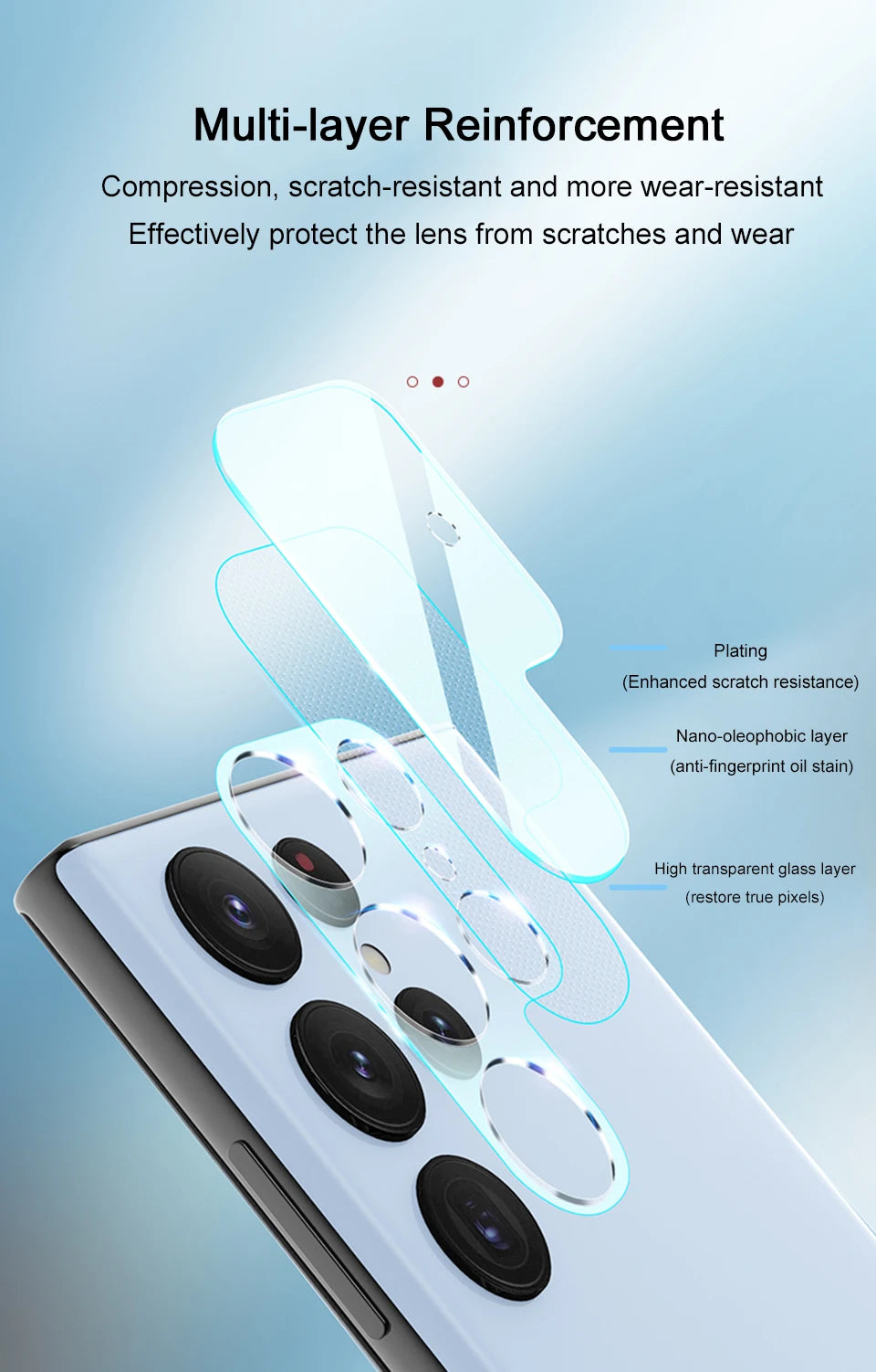 5 PCS 3D Camera Protector Glass For Samsung S25 S24 S23 S22 Ultra Plus S24 FE Lens Protective Glass Film For Samsung A56 A36 A16
