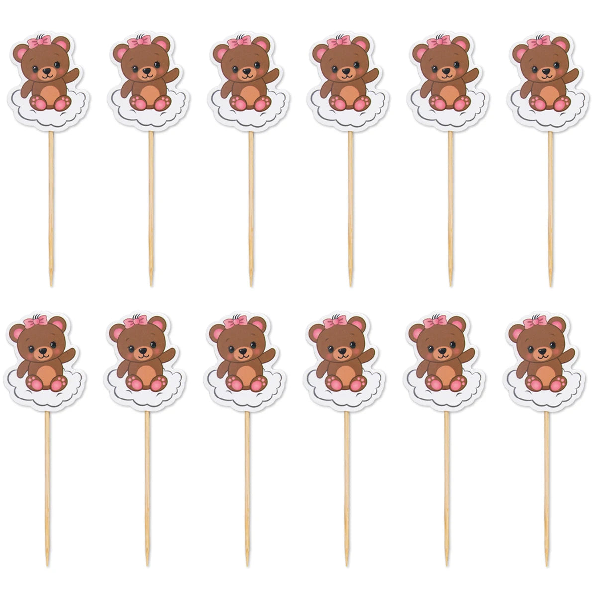 Bear Happy Birthday Decorations Wall Backdrop Banner Paper Plate Cup Gift Bags for Baby Shower Supplies Bear 1st Birthday Decor