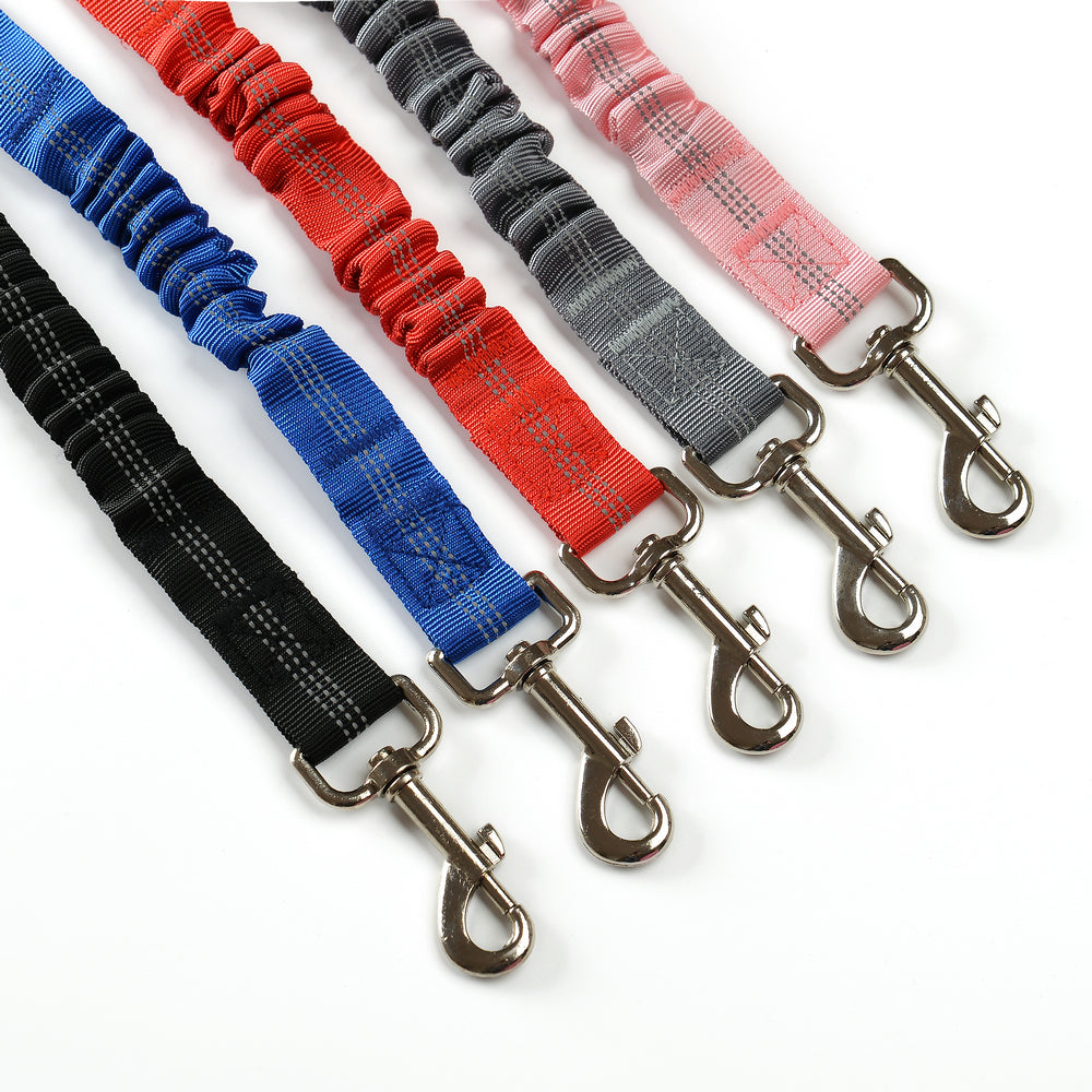 Durable Nylon Dog Seat Belt For Small Large Dogs Adjustable Reflective Elastic Lead Puppy Travel Car Safety Rope French Bulldog